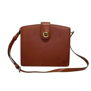 Louis Vuitton Capuchin Shoulder Bag Brown Epi Leather
